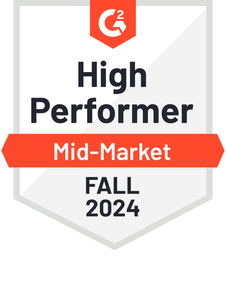 Agorapulse High Performer Mid Market Fall 2024 on g2