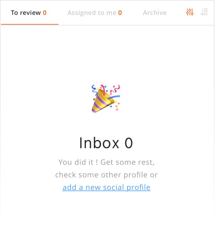 inbox zero in agorapulse