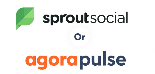 Logos de sproutsocial et d'agorapulse