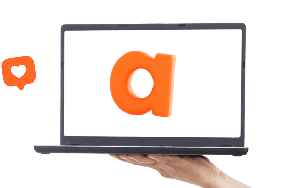 Laptop showing logo