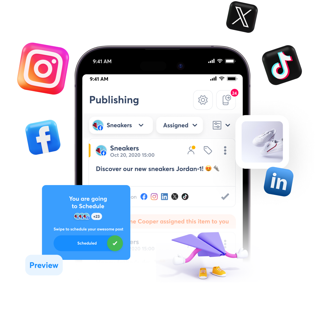 agorapulse publishing product screen